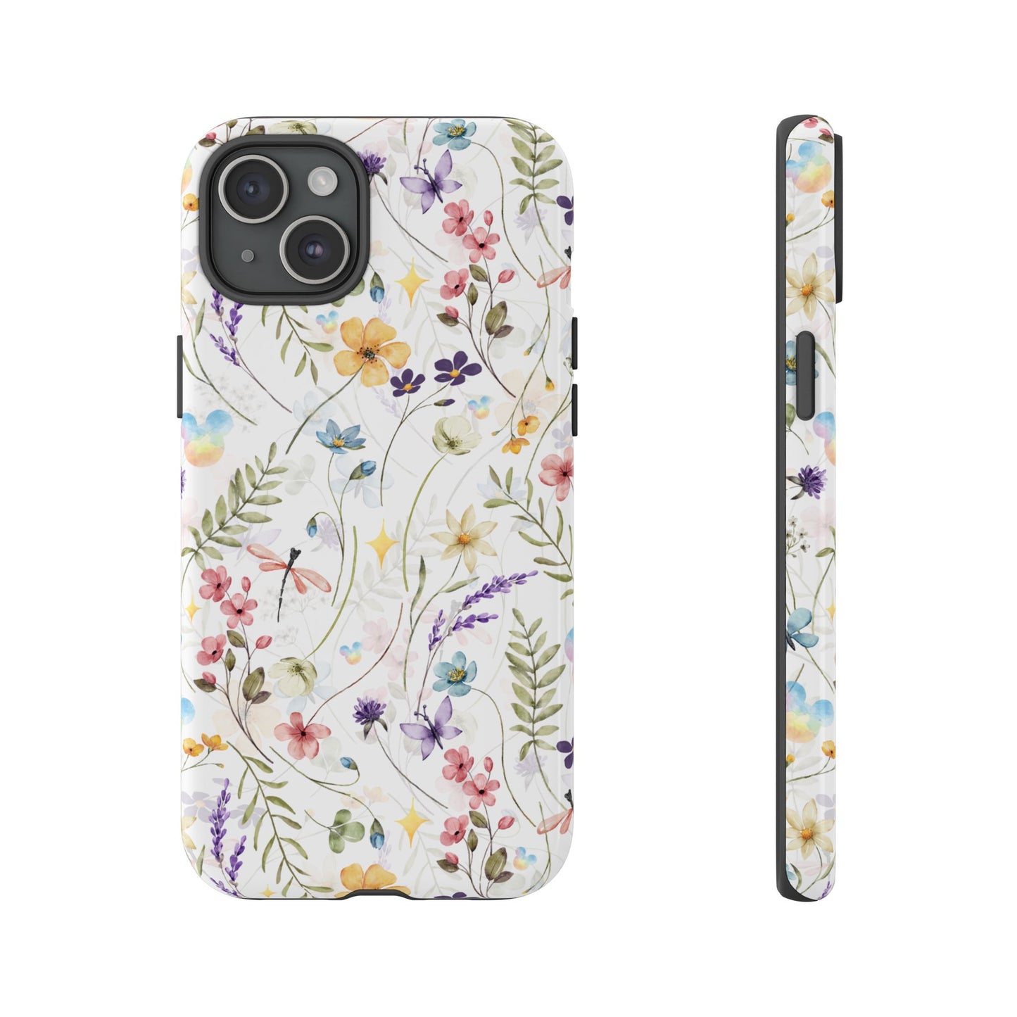 Floral Mickey Mouse Watercolor Design