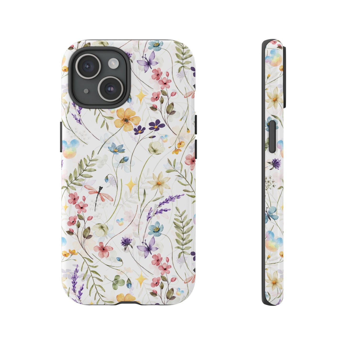 Floral Mickey Mouse Watercolor Design