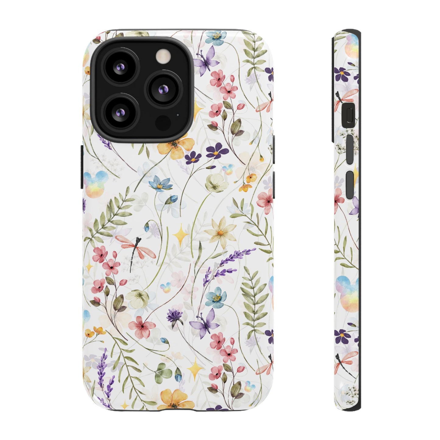 Floral Mickey Mouse Watercolor Design