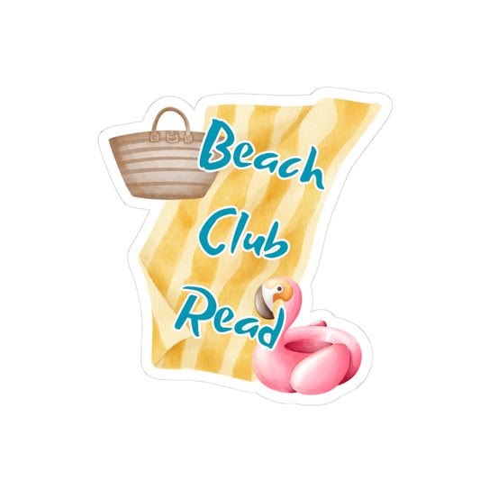 Beach Club Read Sticker